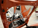 Click Here For Full Product Info E21738 HOOD PANEL KIT-POLISHED-STAINLESS STEEL-WITH C6 CROSSED FLAGS LOGO-2 PIECES-05-13