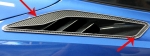 Click Here For Full Product Info E21838 Vent Cover Set-Rear Quarter Vents-Z06 Style-Carbon Fiber-Stainless Steel Trim-Pair-14-17