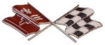 Click Here For Full Product Info E3158 EMBLEM-FUEL DOOR-CROSS FLAG-GM RESTORATION-68