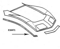 E16471 BONDING STRIP-FENDER-FRONT UPPER-BLACK-RIGHT HAND-68-72