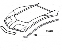 E16472 BONDING STRIP-FENDER-FRONT UPPER-BLACK-LEFT HAND-68-72