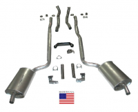 E20200 EXHAUST SYSTEM-DELUXE-2.5 INCH-BIG BLOCK-MANUAL-396/427-WELDED MUFFLER-65-67 E20200 EXHAUST SYSTEM-DELUXE-2.5 INCH-BIG BLOCK-MANUAL-396/427-WELDED MUFFLER-65-67