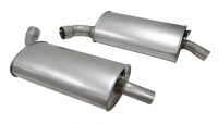 E20340 EXHAUST SYSTEM-ALUMINIZED-4 SPEED-HEADERS AND STOCK MUFFLERS-68-72 E20340 EXHAUST SYSTEM-ALUMINIZED-4 SPEED-HEADERS AND STOCK MUFFLERS-68-72