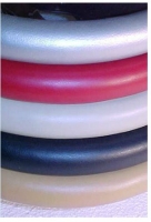 E8034 WHEEL-STEERING-LEATHER-WITH BRUSHED STAINLESS STEEL SPOKES-77-79 -TEMPORARILY UNAVAILABLE