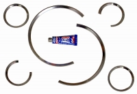 E11840 BEZELS-GAUGE-SILVER ALUMINUM-6 PIECES-97-04   DISCONTINUED
